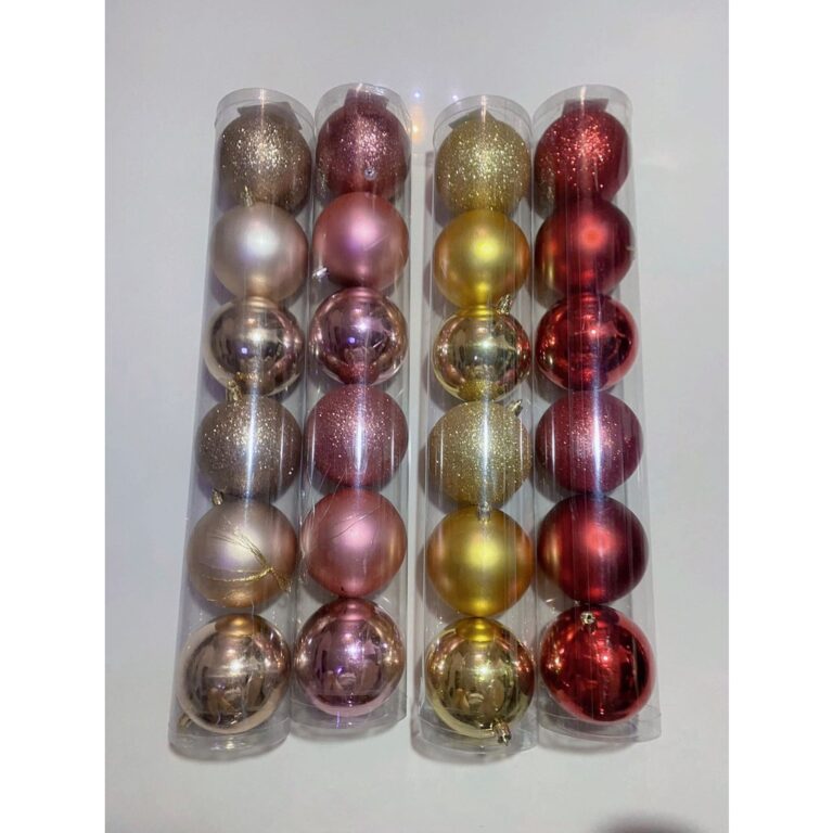 Bola mista fosca / lisa /  Glitter 8cm 6umi e 6cm 