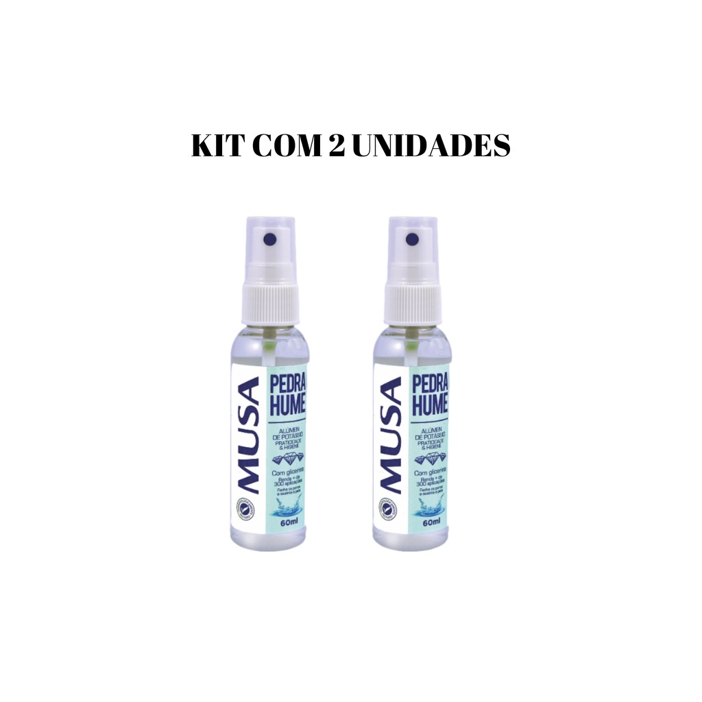 Kit pedra Hume Spray Musa com 2 unidades de 60 ml cada