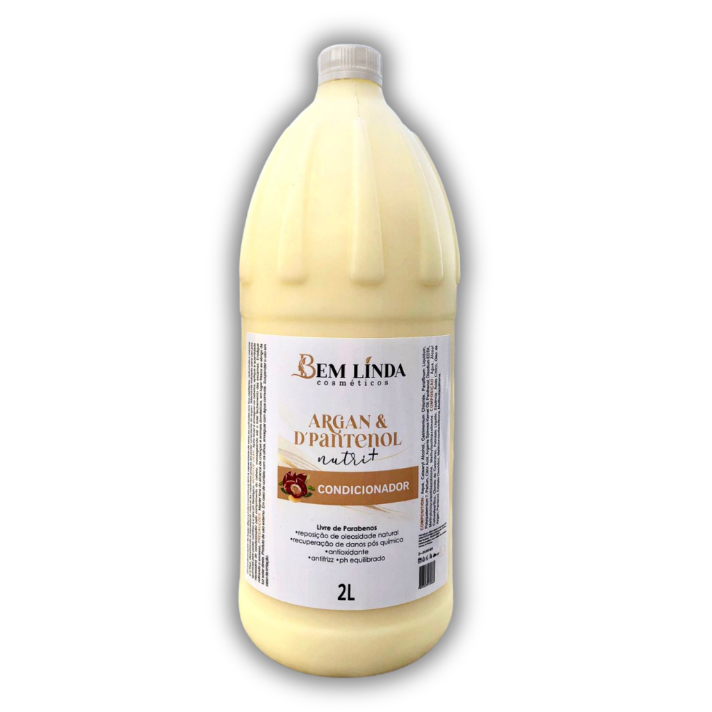 Condicionador Argan E DPantenol 2 Litros Profissional Lavatório Salão De Beleza Cheiroso Brilho Inte
