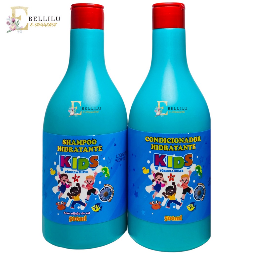 Shampoo e Condicionador Kids Meninos Maycrene – 2x500ml – Kit de Hidratação para Crianças