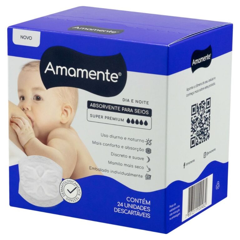 Absorvente para Seios Amamente Dia e Noite Contém