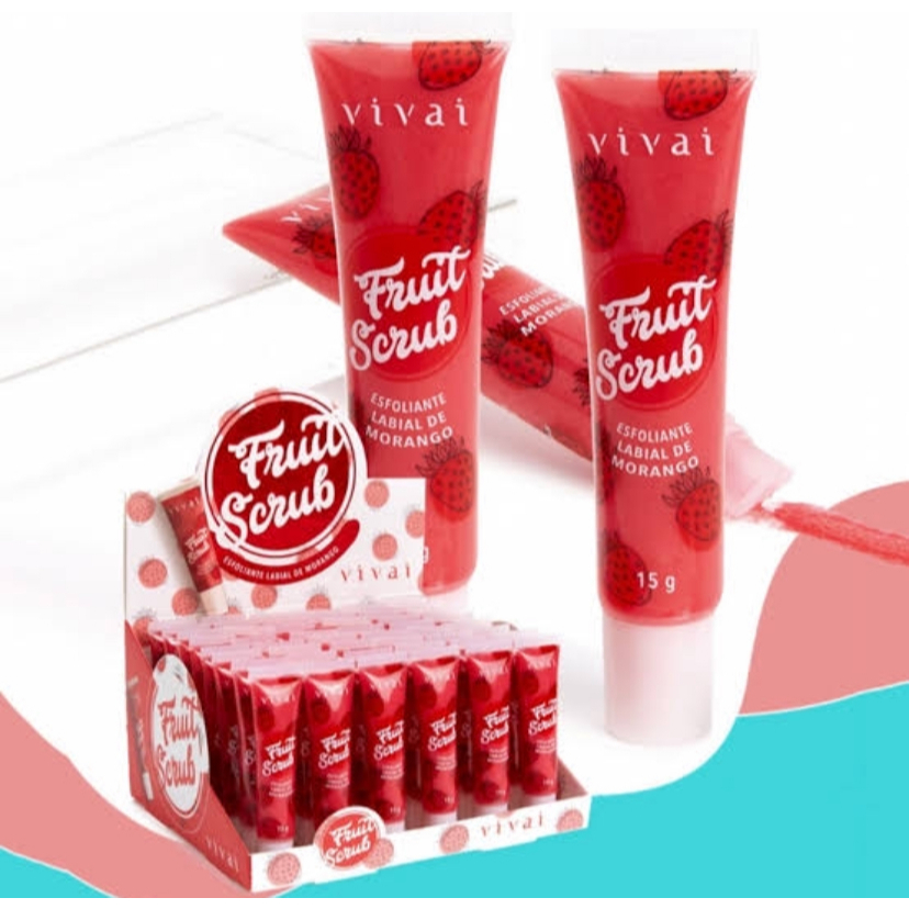 Esfoliante Lábial De Morango Fruit Scrub Vivai – 15g