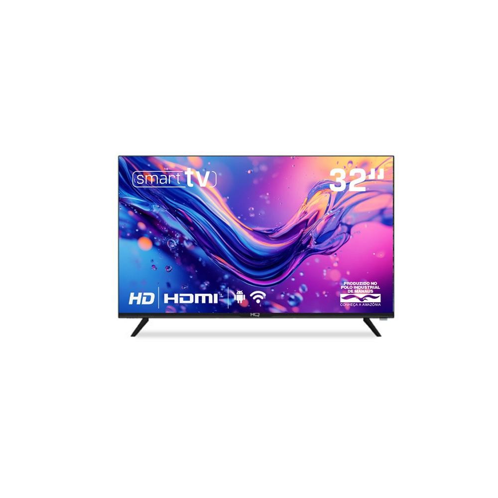 Smart TV HQ 32 HD tela sem Bordas Sistema Android Design Slim HQS32NKHM