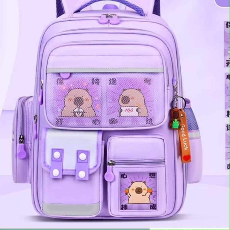 Mochila capivara bolsa escolar diária unissex