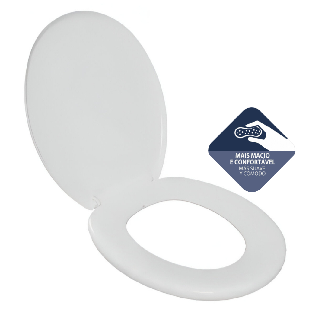 assento sanitario conforto plus, assento de plastico premium, slim envio ja