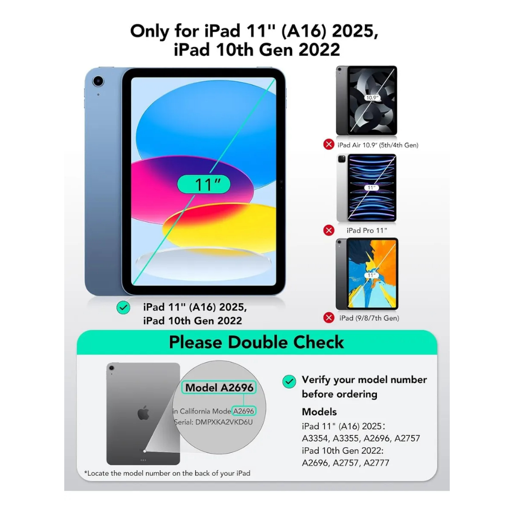 Teclado Bettdow Para iPad 10th 2022 E iPad 11(a16, 2025) A1895 PRETO