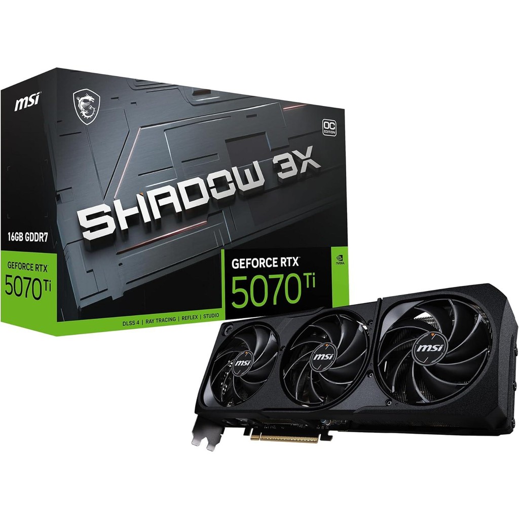 PLACA DE VIDEO MSI GEFORCE RTX 5070 TI SHADOW OC 3X 16GB