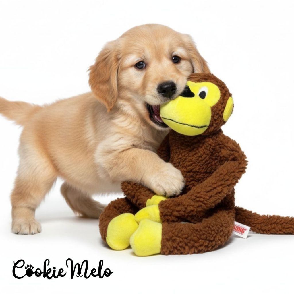 Brinquedo Macaco Pet Pelúcia Resistente Para Cachorro Com Apito Embutido Divertida