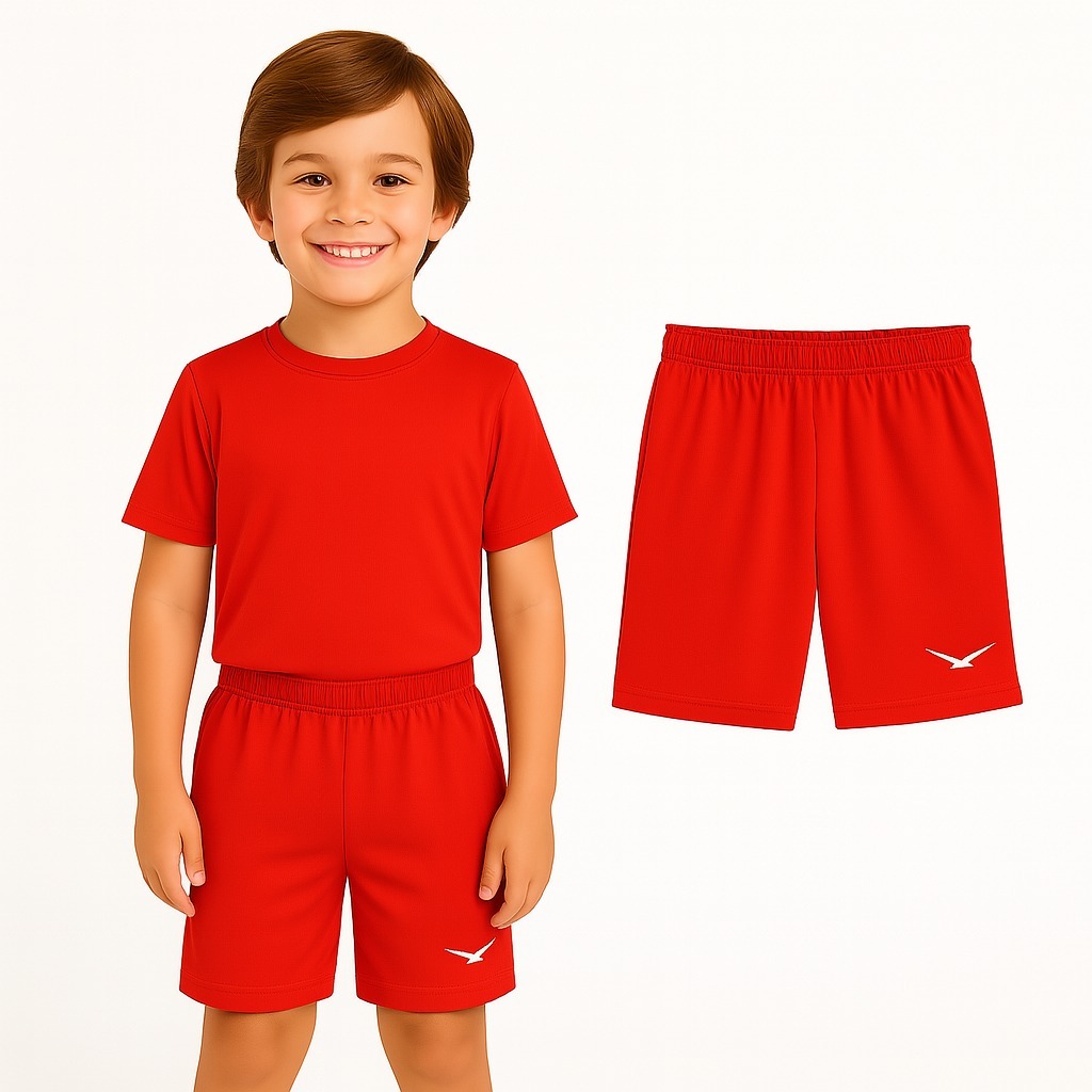 KIT Infantil Camiseta e Bermuda E Juvenil Masculino Com Elástico e BOLSOS  04 á 16 Conjunto Infantil