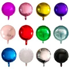 Balão metalizado Redondo 22cm varias cores