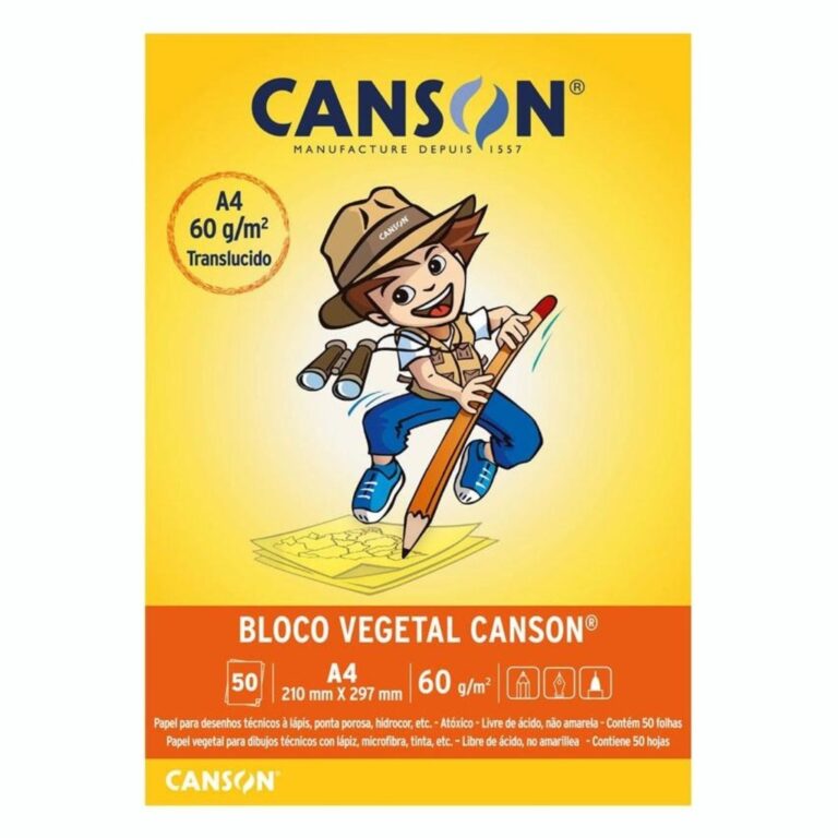Bloco Vegetal Canson A4 50 Folhas 60g  Semitranspa