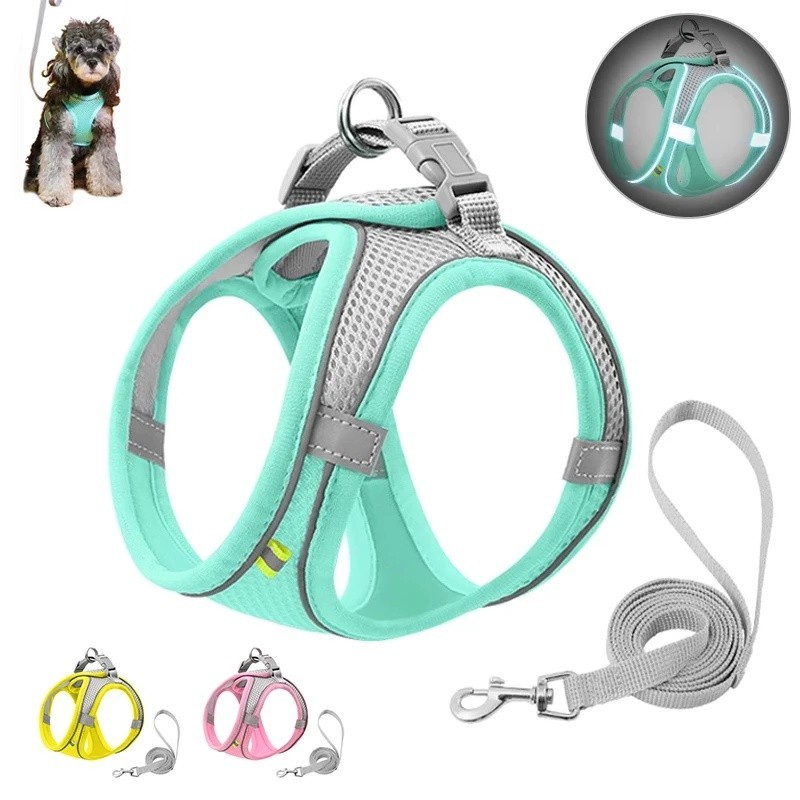 Reflexivo pectoral Para Turfar Conforto Colete De Luxo Malha de Náilon Guia Coleira de Cachorro Peit