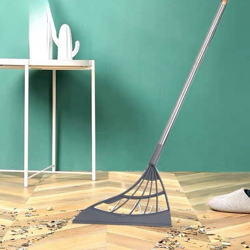 2 Vassouras Mágica Rodo Tira Pelo Limpa Vidro Seca Bem Silicone Cabo Grande 90cm Duhome