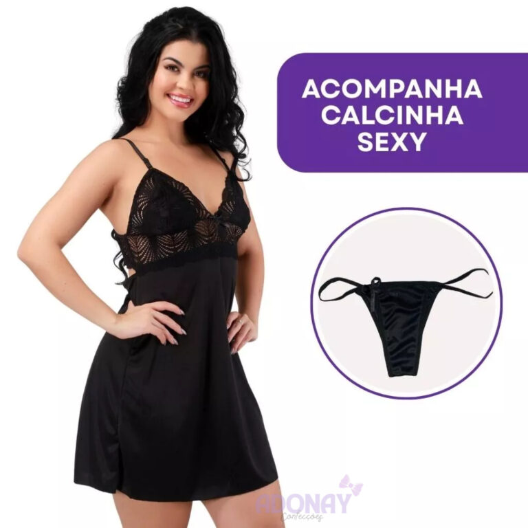 Camisola Com Calcinha Sexy Feminina Curta Sensual 