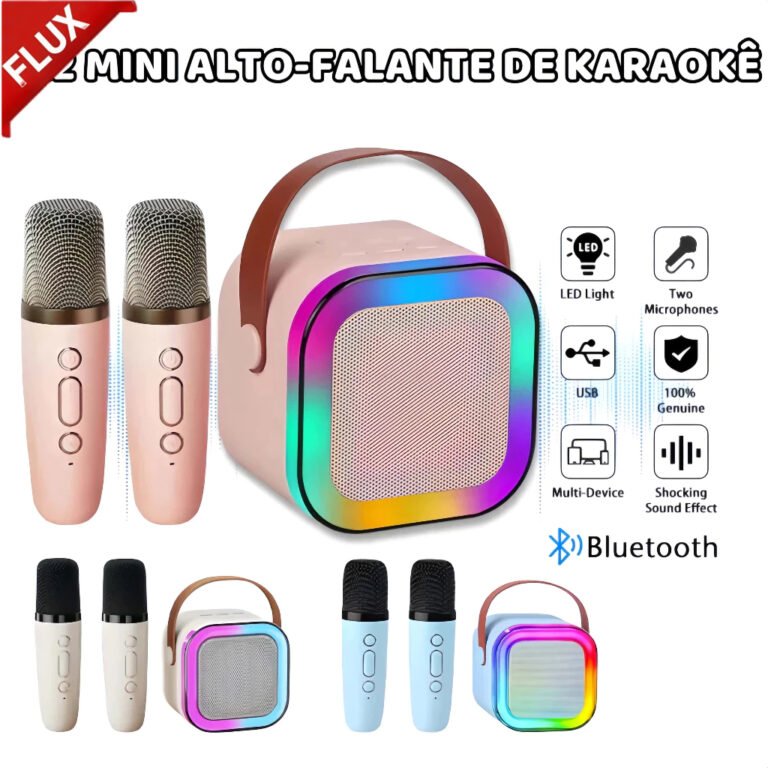 K12 Caixa De Som C/ Microfones Karaokê Brincadeir