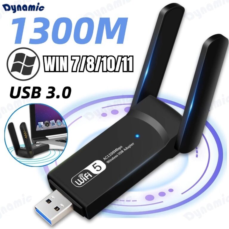 Adaptador Wifi Dual Band 2-4G e 5G 1300mbps Antena