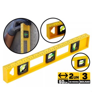 Nível Régua 3 Bolhas 30 cm 40cm 50cm Profissiona