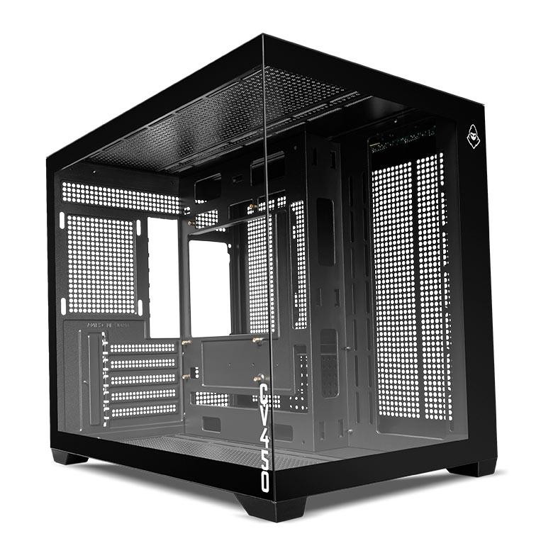 Gabinete Gamer Mancer CV450, Mini-Tower, Lateral de Vidro, Preto,MCR-CV450-BK