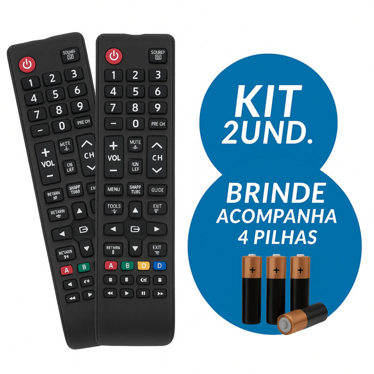 Kit Controle Remoto Compatível Samsung Smart TV c