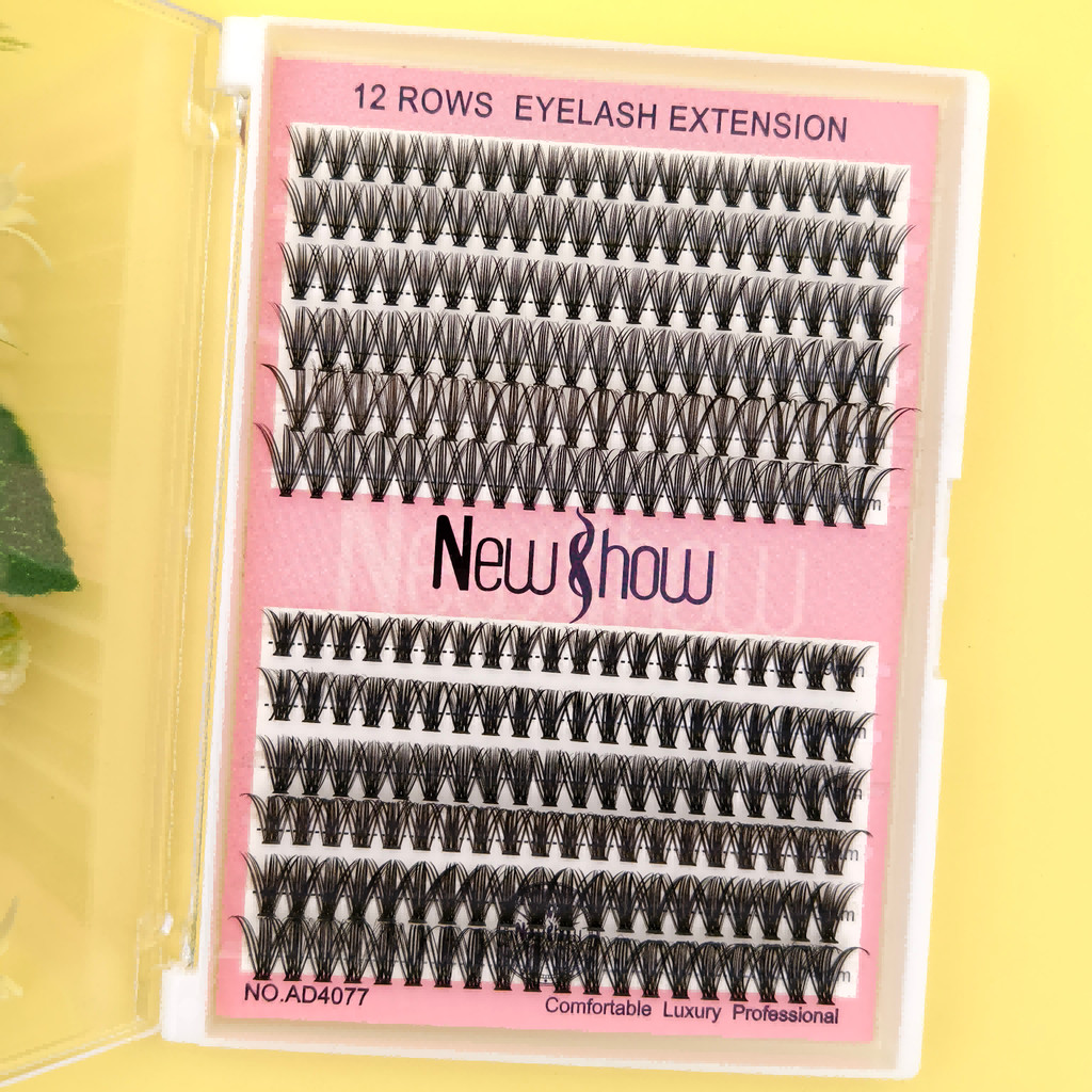 New Show Cílios Postiços Tufo Volume 30P+40P-0.07   D Curl Mix 9-14mm – Extensão Profissional T-618-