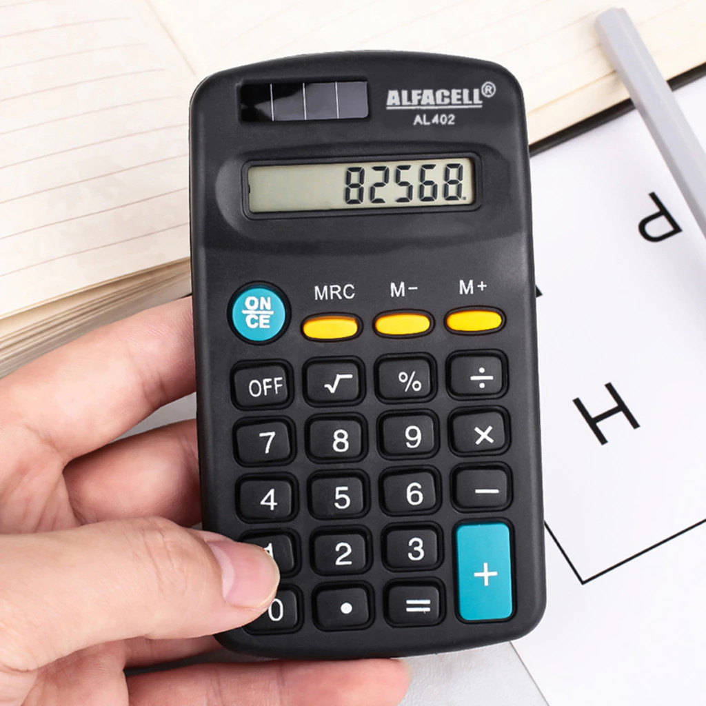 Mini Calculadora Eletrônica De Bolso Mesa 8 Dígitos Com Raiz Quadrada Alfacell