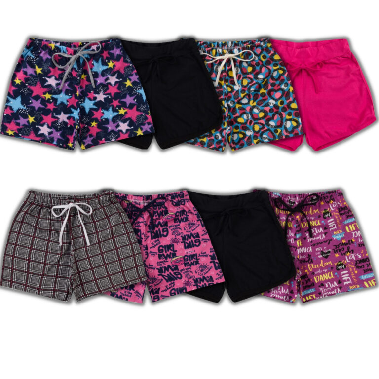 Kits Shorts em Cotton Meninas com Elástico Roupa 