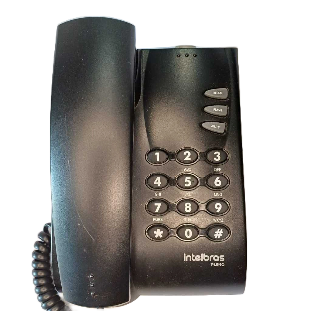 Aparelho Telefone Fixo De Mesa/parede Intelbras Pleno preto