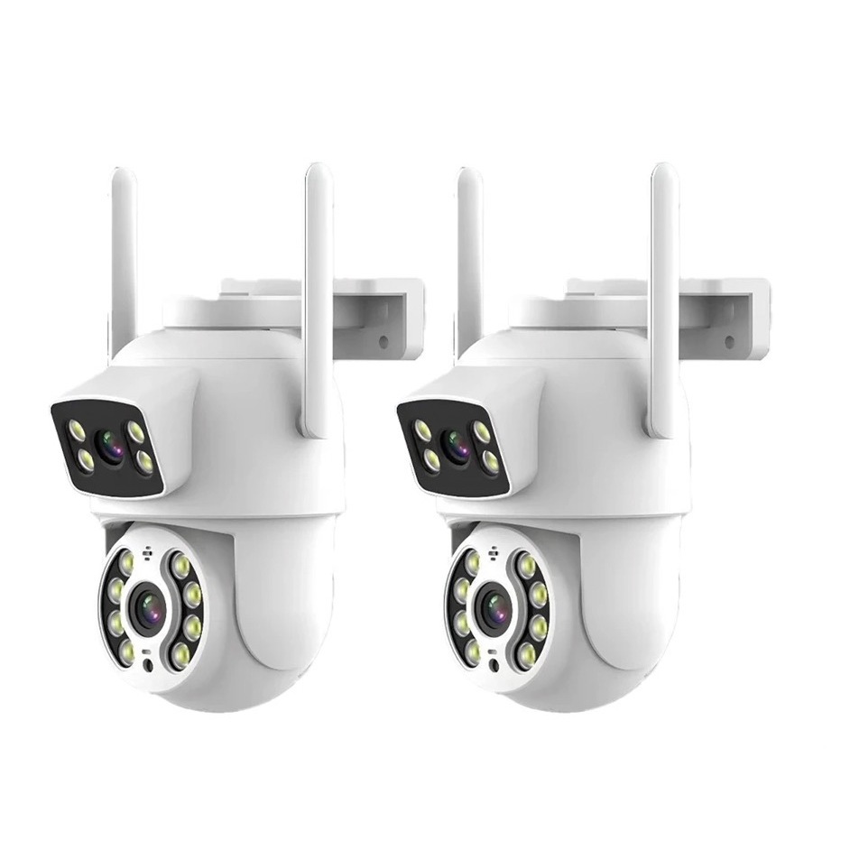 Câmera De Segurança Lente Dupla ICSEE IP66 Wi-Fi 360° Sensor Movimento Visão Noturna 2 em 1 Fixa + G