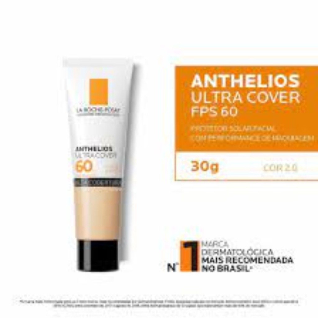Protetor Solar Facial Anthelios Ultra Cover Cor 2.0 Pele Extra Clara FPS60 30g