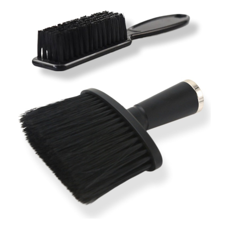 Espanador Macio Para Barbeiro E Escova Degradê Pr