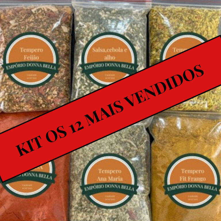 kit 12 temperos naturais mais vendidos-360g