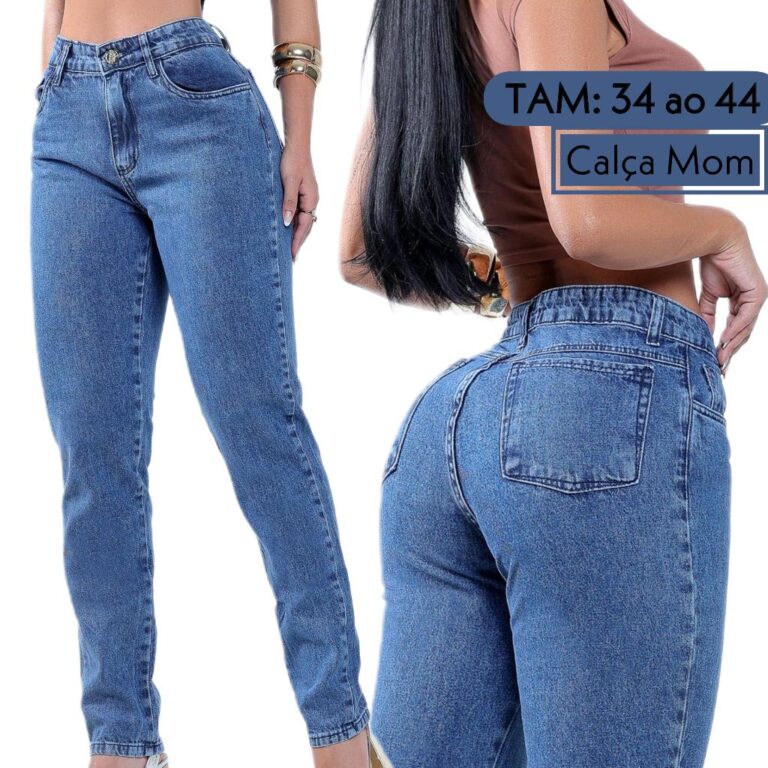 Calça Feminina Jeans Mom Algodão PREMIUM 34 ao 4