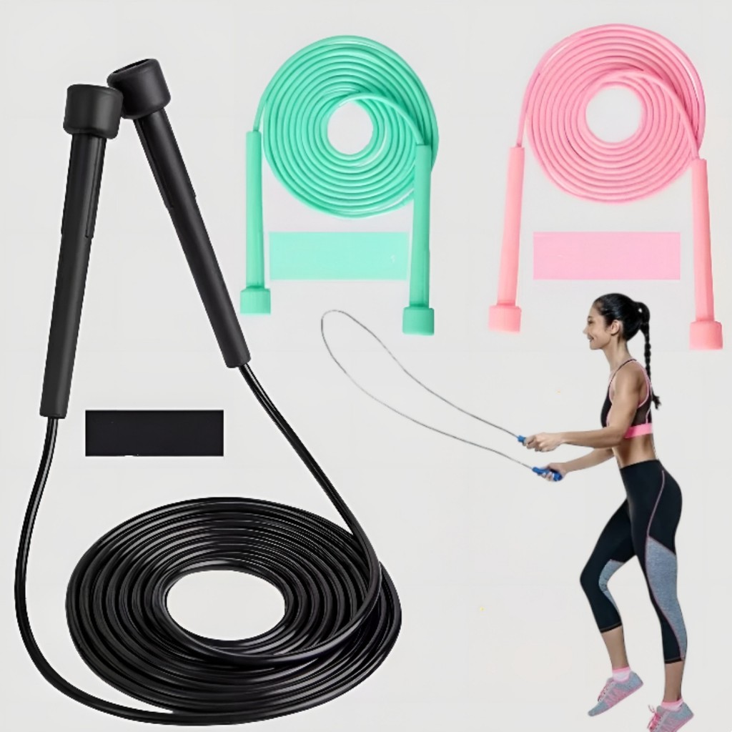 Cordas de Pular Profissional Ajustável de PVC 250cm com Empunhaduras de 12cm