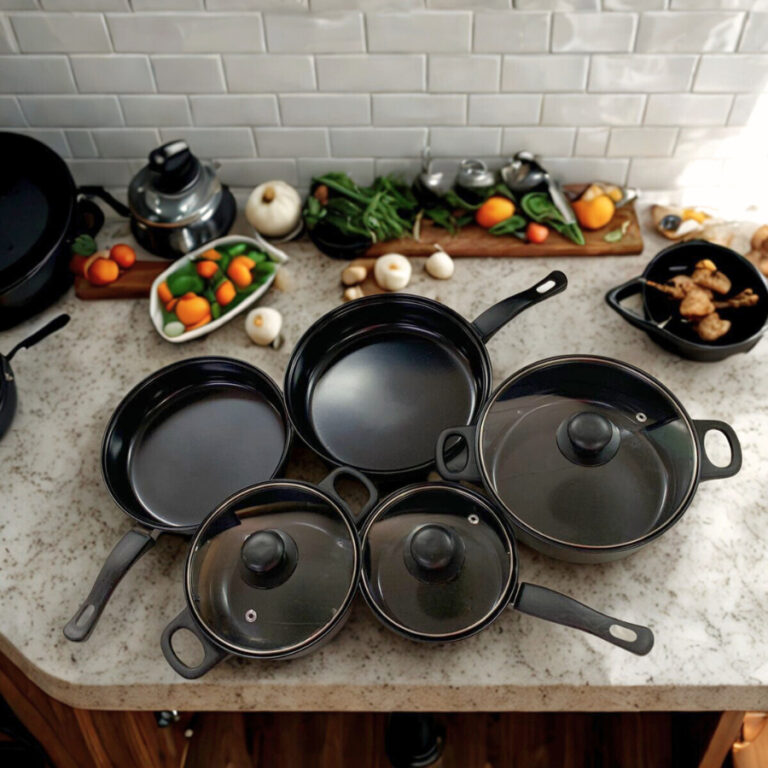 Conjunto De Panelas 14 Peças Antiaderente Tampa V