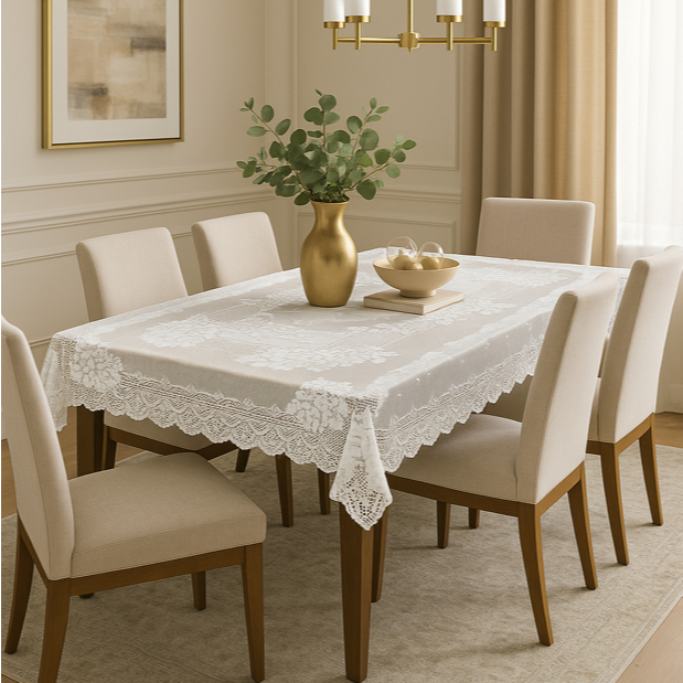 Toalha De Renda Para Mesa 4 Cadeiras 150cm x 150cm