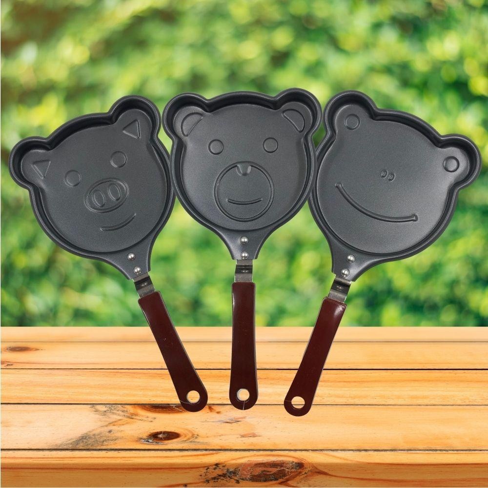 Frigideira Antiaderente Bichinhos – Porco, Urso, Gato e Panda Divertido Infantil Criança