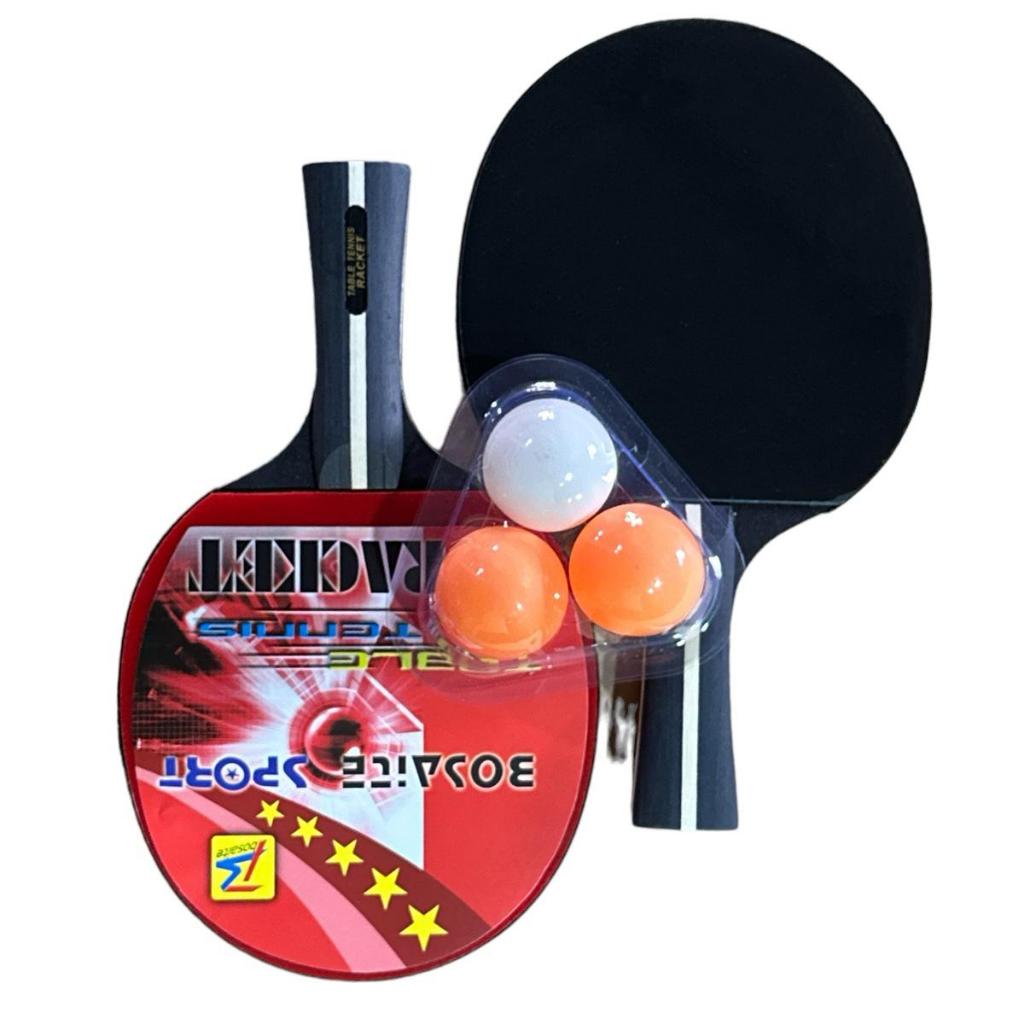 Kit de Ping Pong Tenis de Mesa Profissional 5 Estrelas 2 Raquetes 3 bolinhas + Estojo