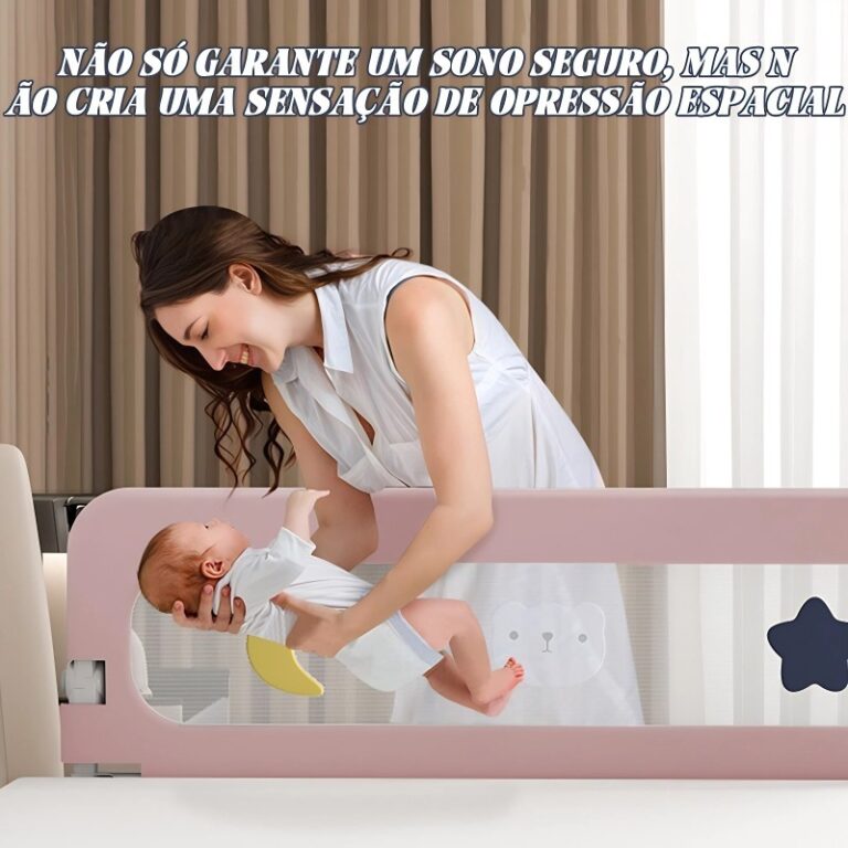 Grade de Cama com Proteção Infantil com Tela de 