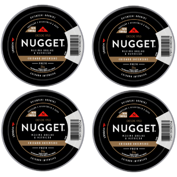 Kit c/ 4 Ceras em Pasta Nugget 36g Preto