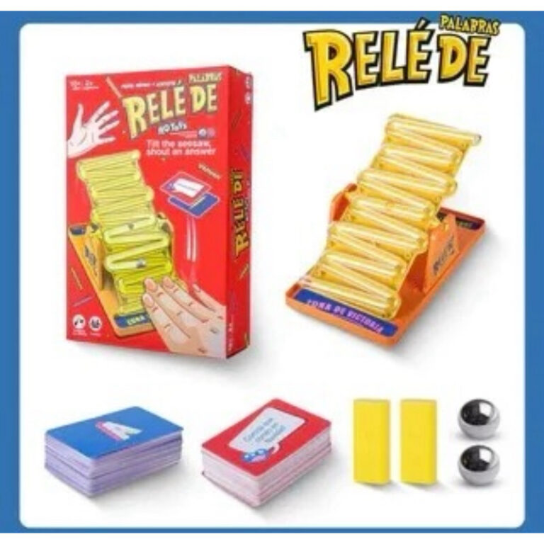 Jogo desafio de batalha relé de palavras gangorra