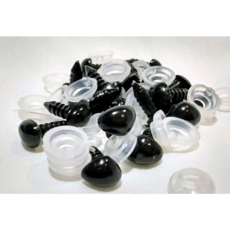 100 Fuça Focinhos Preto para Pelúcia e Amigurumi