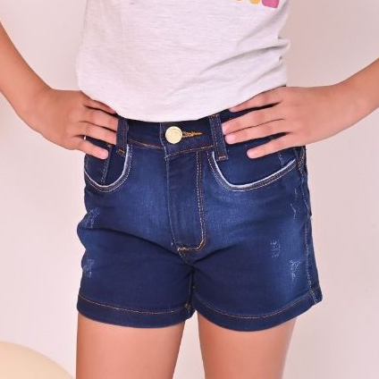 Short Feminino Infantil  Cintura com Elástico, Ta
