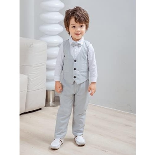 Colete social masculino infantil cinza claro oxfor