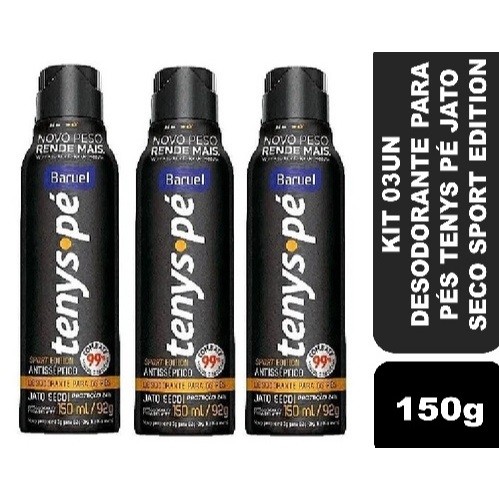 Kit 03un Tenys Pé Baruel Desodorante para os Pés