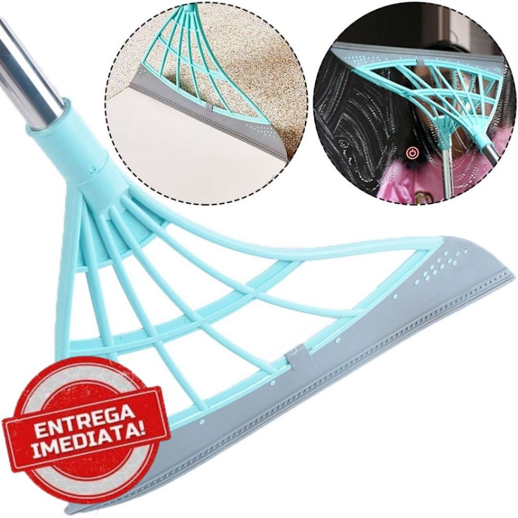 Vassoura Mágica Rodo Tira Pelo Limpa Vidro Seca Bem Silicone