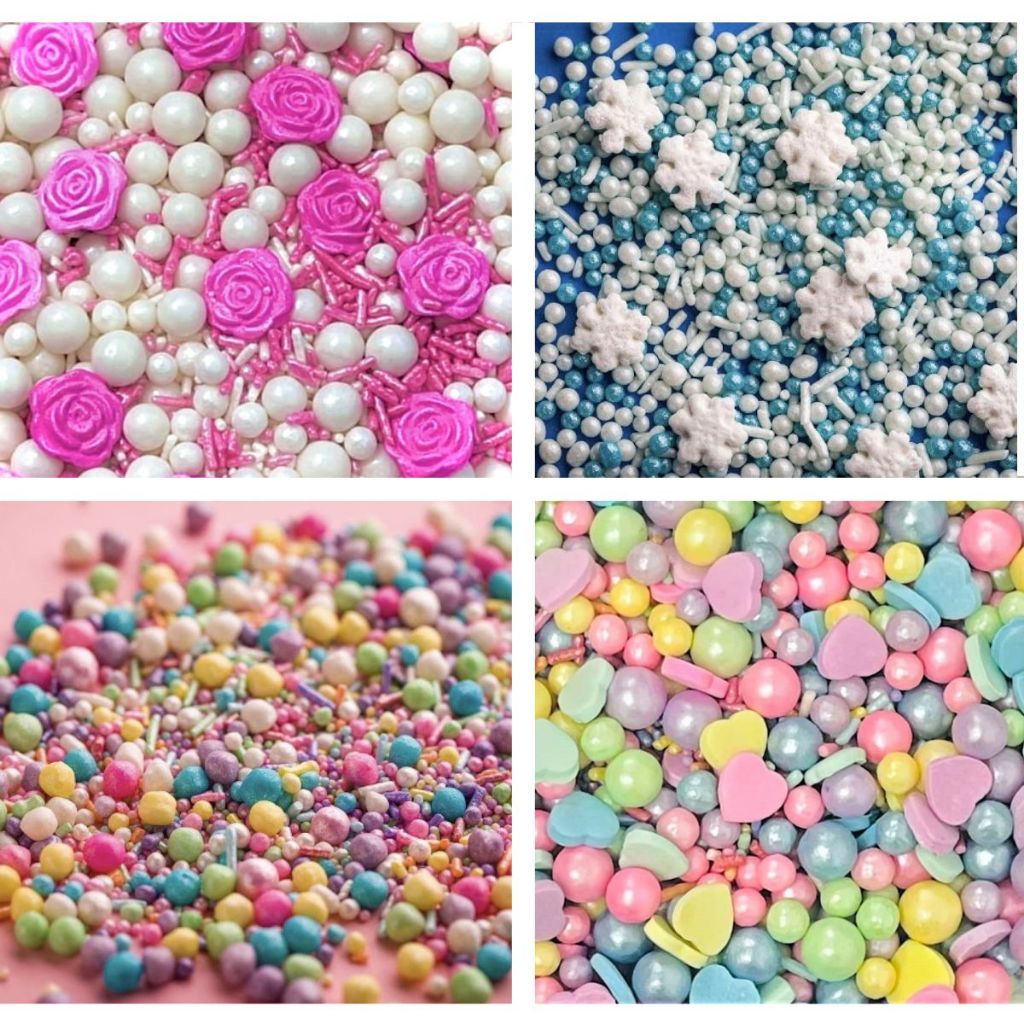 Confeitos de Açúcar Sprinkles 100% Comestíveis 50g e 100g Premium Diversas Opções