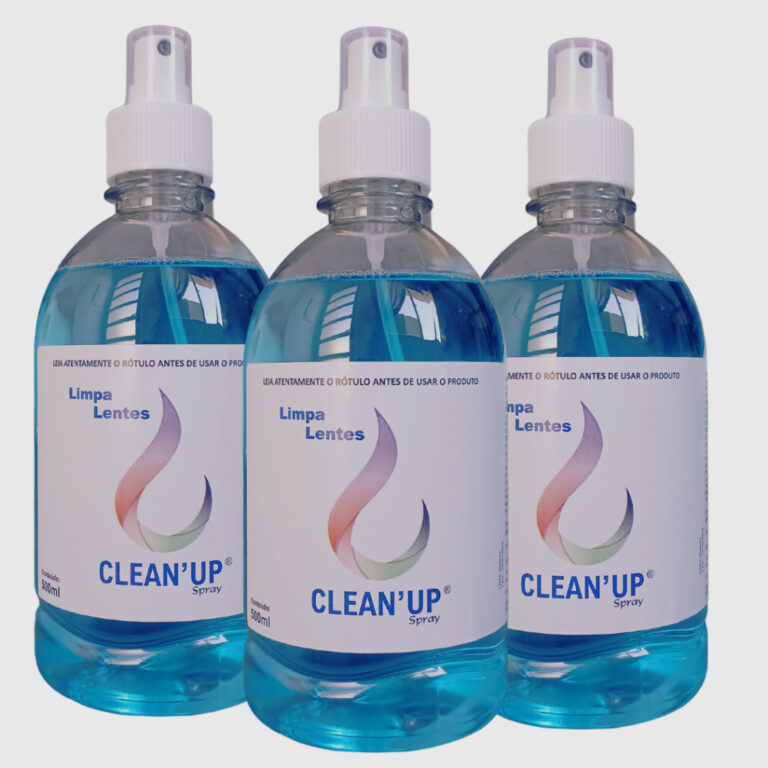 Kit Com 3 Limpa Lentes CleanUp 500ml Para Óculos 