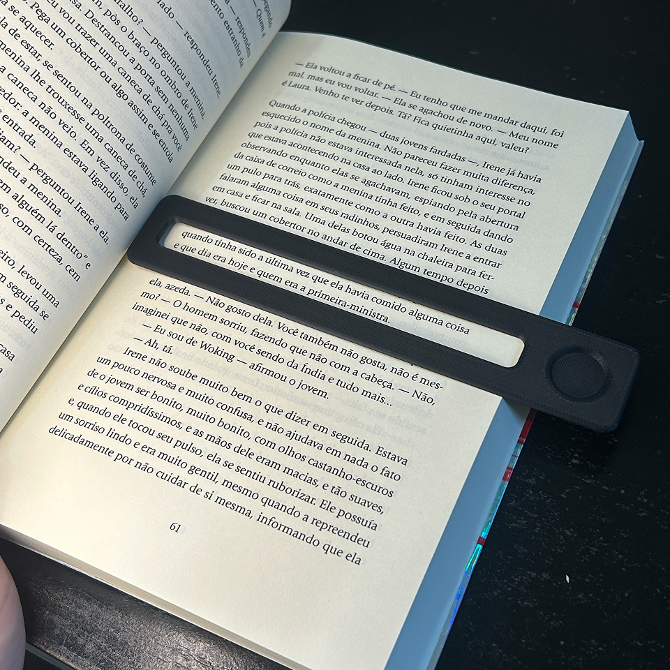 Régua de Leitura  Auxílio para Dislexia e Foco em Texto / Marcador de Livro