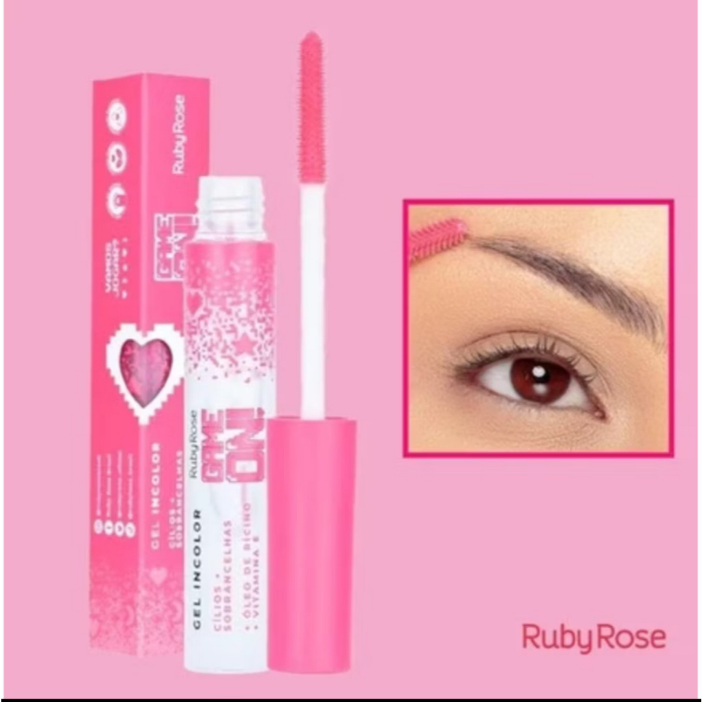 Ruby Rose – Gel Incolor Cílios + Sobrancelhas Game On