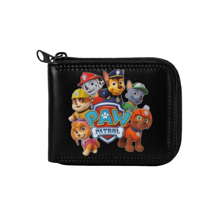 carteira infantil criança fecho zipe patrulha can